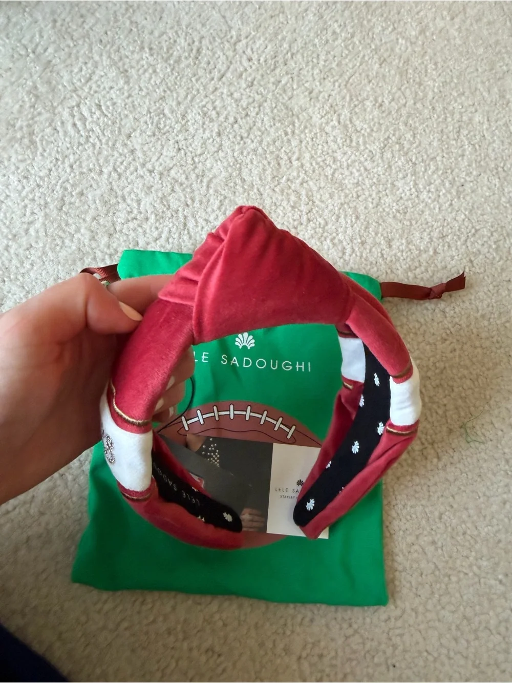 Lele Sadoughi 49ers Headband